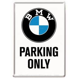 Placa metalica - BMW - Parking Only - 10x14 cm